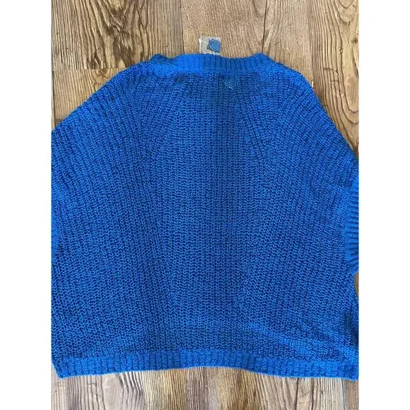 Tommy Bahama Women's Marlina Blue Tape Yarn V Neck Sweater Top Size L NWT $125 - Picture 4 of 12